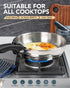 MICHELANGELO Stainless Steel Frying Pan Set with Removable Handle- 8" & 9.5" & 11"