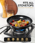 MICHELANGELO Non Stick Frying Pan with Lid, Non Toxic Ceramic Skillet, Black
