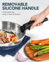 MICHELANGELO Stainless Steel Frying Pan Set with Removable Handle- 8" & 9.5" & 11"