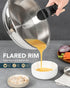 MICHELANGELO Stainless Steel Frying Pan Set with Removable Handle- 8" & 9.5" & 11"