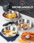 MICHELANGELO Stainless Steel Frying Pan Set with Removable Handle- 8" & 9.5" & 11"