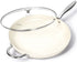 MICHELANGELO Non Stick Frying Pan with Lid, 14inch Non Toxic Ceramic Skillet, White