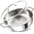 MICHELANGELO 12inch Stainless Steel Pan with Lid - 6 Quart Saute Pan, Deep Frying Pan