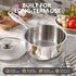 MICHELANGELO 5-Piece Stainless Steel Pots and Pans Set with Glass Lids