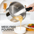 MICHELANGELO Stainless Steel Sauce Pan 1QT & 2QT & 3QT with Lid , Nonstick Sauce Pans Set