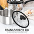 MICHELANGELO Triply Stainless Steel Saucepan with Lid and Bakelite Handle-1QT & 2QT & 3QT