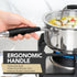 MICHELANGELO Triply Stainless Steel Saucepan with Lid 6 Pcs,Multipurpose Saucepans Set-1QT & 2QT & 3QT