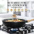 MICHELANGELO 12 Inch Wok Pan with Lid  Black