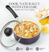 MICHELANGELO Nonstick Sauce Pan with Lid, Ceramic Saucepan Set- 1Qt & 2Qt & 3Qt, Purple