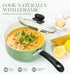 MICHELANGELO Nonstick Sauce Pan with Lid, Ceramic Saucepan Set- 1Qt & 2Qt & 3Qt, Green