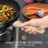 MICHELANGELO 12 Inch Wok Pan with Lid  Black