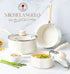 MICHELANGELO Sauce Pan Set With Lid, 1QT & 2QT & 3QT Ceramic Saucepans