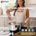 MICHELANGELO 5-Piece Stainless Steel Pots and Pans Set with Glass Lids