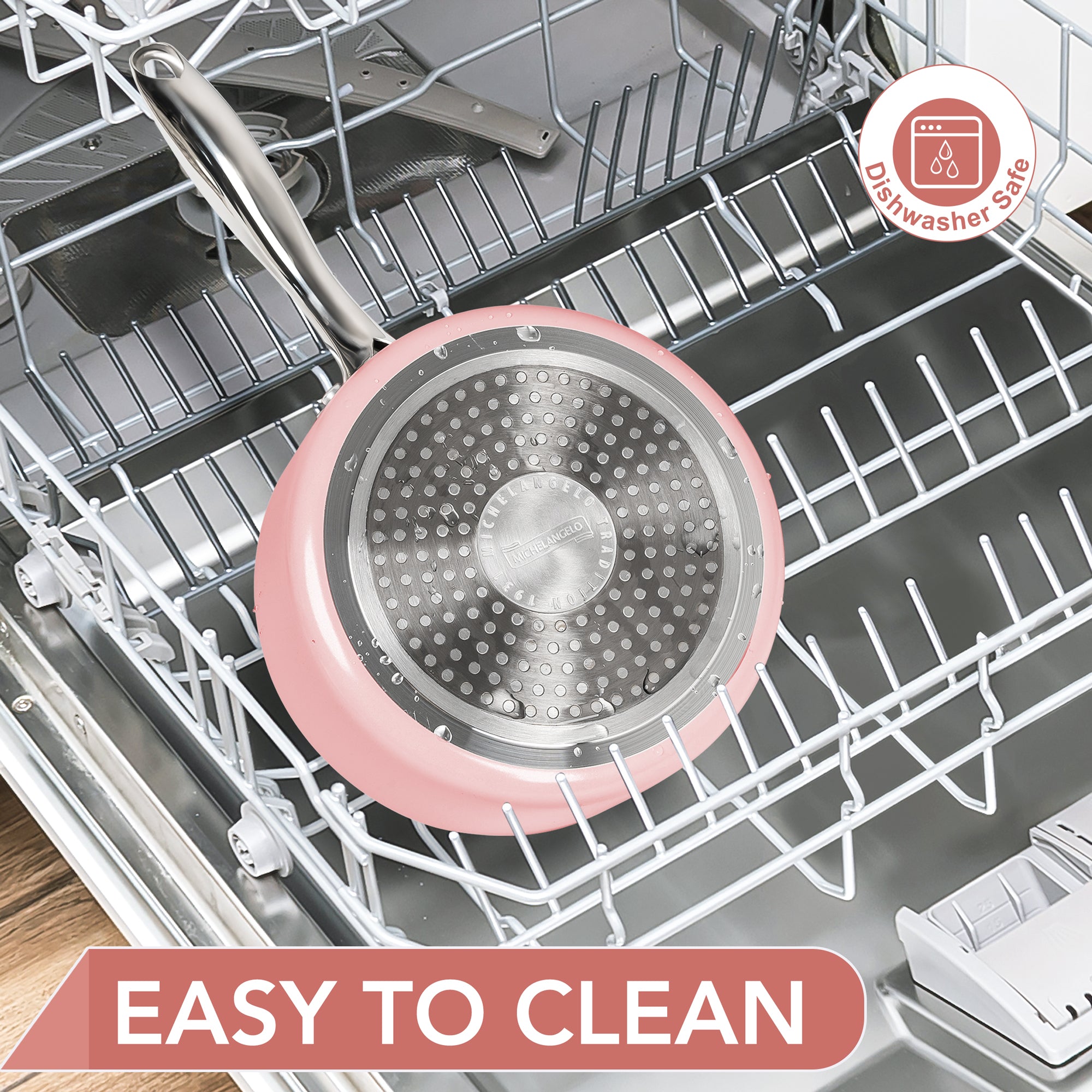 MICHELANGELO Sauce Pan Sets, Ceramic Saucepans with Lid,3Qt