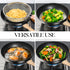MICHELANGELO 12 Inch Wok Pan with Lid  Black