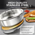 MICHELANGELO 12inch Stainless Steel Pan with Lid - 6 Quart Saute Pan, Deep Frying Pan
