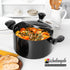 MICHELANGELO Stock Pot with Lid - 6 QT Nonstick Ceramic Cooking Pot, Black