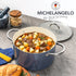 MICHELANGELO Stock Pot with Lid, Nonstick 6 Quart Soup Pot with Ceramic Coating, Haze blue