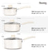 MICHELANGELO Sauce Pan Set With Lid, 1QT & 2QT & 3QT Ceramic Saucepans