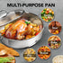 MICHELANGELO 12inch Stainless Steel Pan with Lid - 6 Quart Saute Pan, Deep Frying Pan