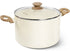 MICHELANGELO Stock Pot with Lid Nonstick Cooking Pot White Granite