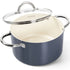 MICHELANGELO Stock Pot with Lid, Nonstick 6 Quart Soup Pot with Ceramic Coating, Haze blue