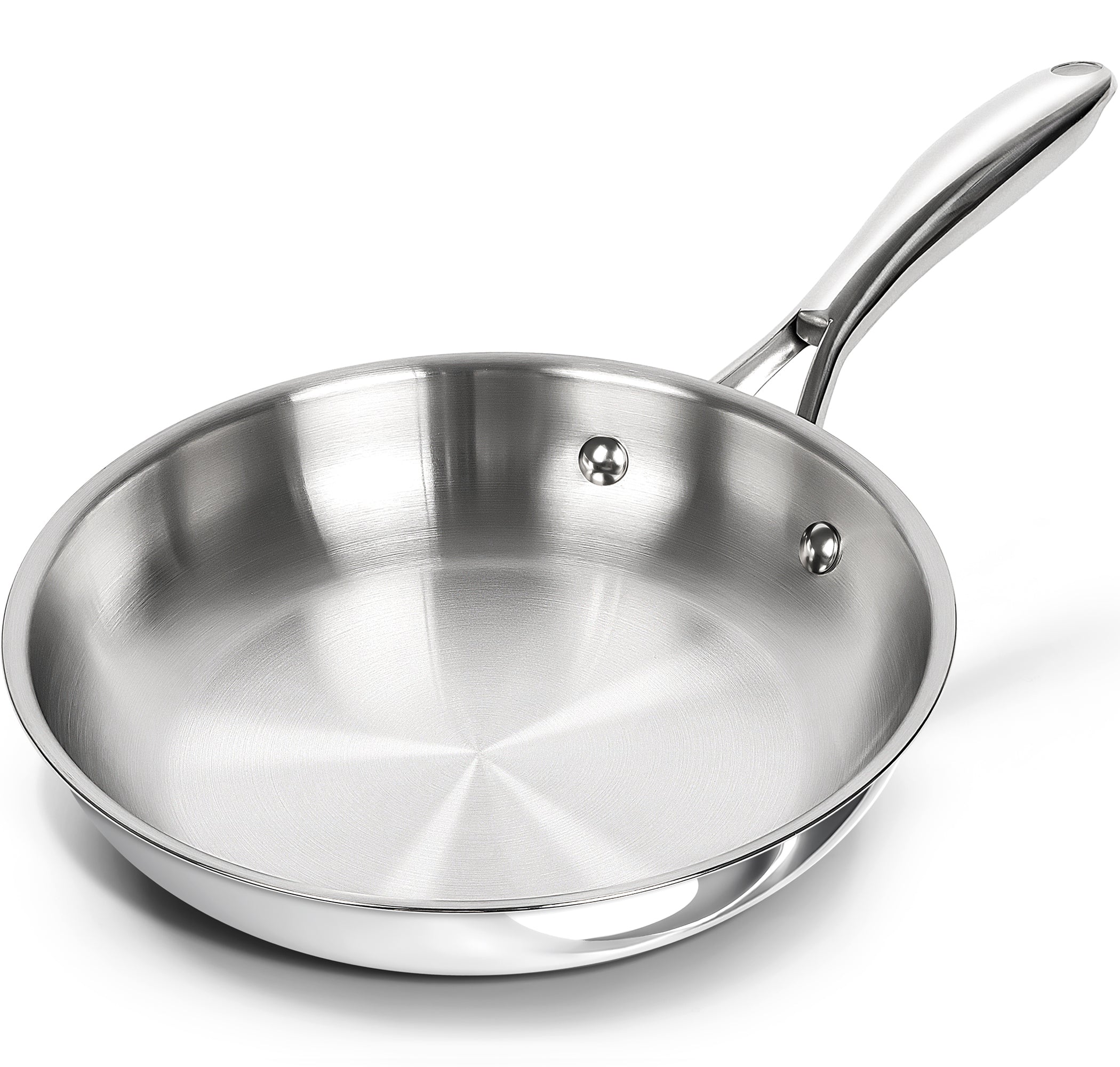 MICHELANGELO Stainless Steel 8 inch Frying Pan,Small Skillet with Triply Base
