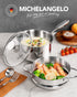 MICHELANGELO Stainless Steel Sauce Pan with Lid, 1.5 Quart  sauce pan with Steamer Insert