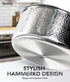 Michelangelo Luxury Hammered Triply Stainless Steel Saucepan Set,1.5QT & 2QT & 3QT