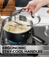 MICHELANGELO Stainless Steel Saucepan Set,Tiply-Base Sauce Pan with Lids-1QT & 2QT & 3QT