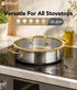 MICHELANGELO 12 Inch Triply Stainless Steel Saute Pan with Lid
