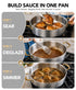 MICHELANGELO 12 Inch Triply Stainless Steel Saute Pan with Lid