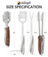 CHELANGELO 6 in 1 Grill Tools for Outdoor Grill with Spatula, Tong, Fork, Steak Knife, Bottle & Can Opener