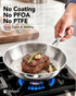 MICHELANGELO Fully Clad Tri-Ply Stainless Steel 12 Inch Frying Pan with Lid