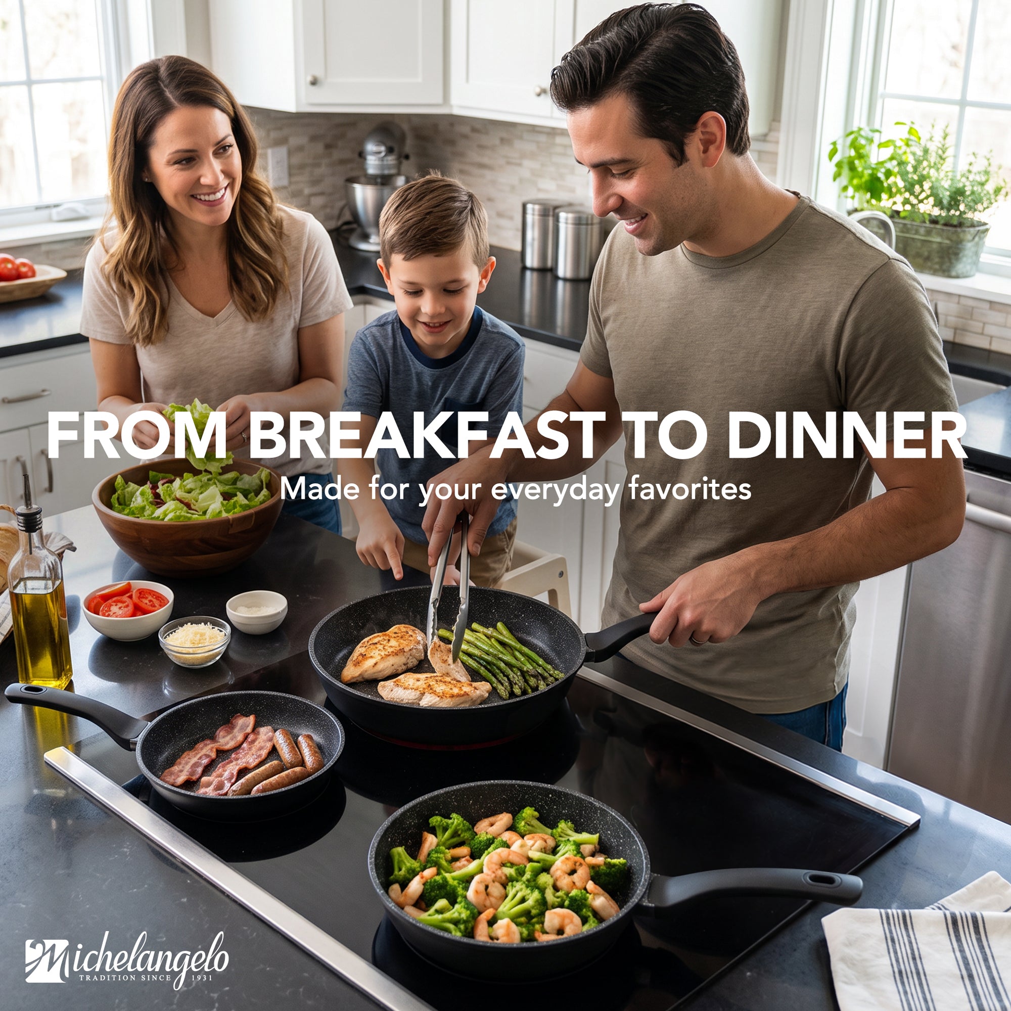 MICHELANGELO Nonstick Frying Pan - Non Stick Small Frying Pan with Silicone Handle