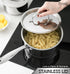 MICHELANGELO Stainless Steel Saucepan Set with Stainless Lids, Sauce Pot Set 1QT & 2QT & 3QT