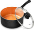 MICHELANGELO 3QT Ceramic Saucepan With Lid