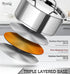 MICHELANGELO Stainless Steel Saucepan Set with Stainless Lids, 1QT & 2QT