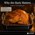 MICHELANGELO Ceramic Roasting Pan with Rack, 15 x 13 Inch, Black