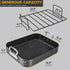 MICHELANGELO Roasting Pan with Rack, Hard Anodized Turkey Roaster Pan