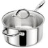 MICHELANGELO 4QT Tri-Ply Stainless Steel Saucepan with Lid, Helper Handle