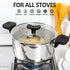 MICHELANGELO Stainless Steel Pasta Pot with Strainer Lid 6 Qt Spaghetti Pot