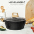 MICHELANGELO Stock Pot with Lid, 4.3 Quart Cooking Pot , Granite Nonstick Pot