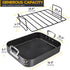 MICHELANGELO Roasting Pan with Rack, Hard Anodized Turkey Roaster Pan