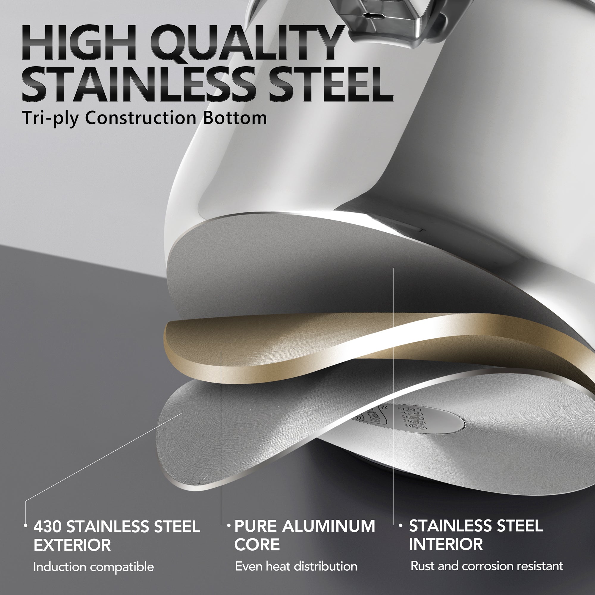 MICHELANGELO Stainless Steel Pasta Pot with Strainer Lid 6 Qt Spaghetti Pot