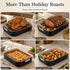MICHELANGELO Ceramic Roasting Pan with Rack, 15 x 13 Inch, Black