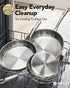 MICHELANGELO Fully Clad Tri-Ply Stainless Steel Frying Pan Set 8",9.5",11"