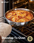 MICHELANGELO Fully Clad Tri-Ply Stainless Steel Frying Pan Set 8",9.5",11"
