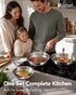 MICHELANGELO Fully Clad Tri-Ply Stainless Steel Frying Pan Set 8",9.5",11"