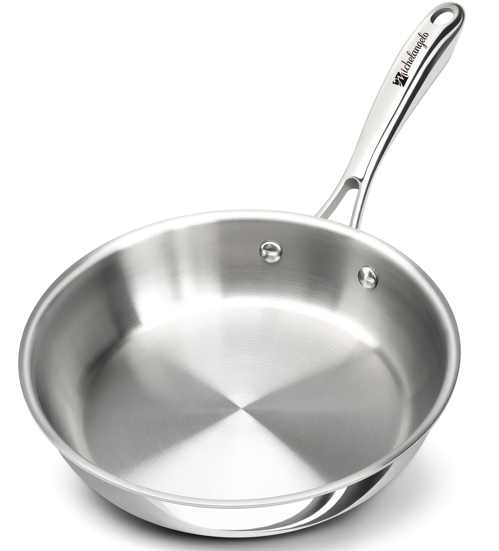 MICHELANGELO Fully Clad Tri-Ply Stainless Steel 8 Inch Frying Pan